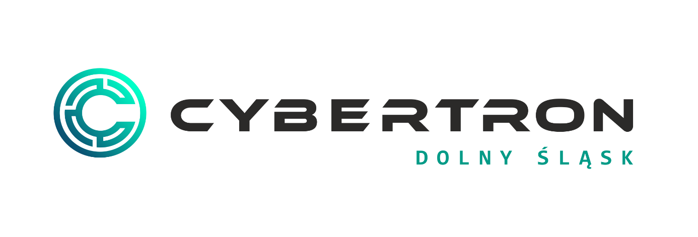 Logo gry o Cyberton i napis: Cybertron. Dolny Śląsk.